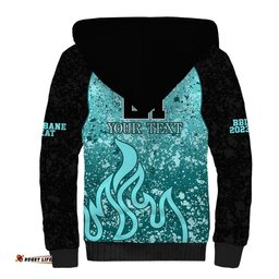Brisbane Heat Custom Sherpa Hoodie BBL Cricket Team 2024