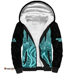 Brisbane Heat Custom Sherpa Hoodie BBL Cricket Team 2024