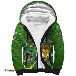 Personalised NAIDOC Week 2024 Raiders Sherpa Hoodie Australia Fire Burning