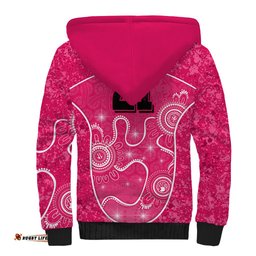 Custom Sydney Sixers Cricket Sherpa Hoodie The Fourth Time Champions Aboriginal