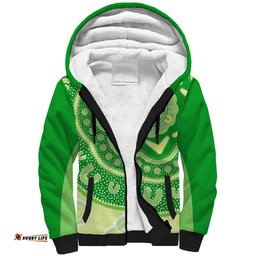 Custom BBL Thunder Cricket Sherpa Hoodie 2024 Aboriginal Art