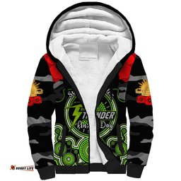 Sydney Thunder ANZAC 2024 Sherpa Hoodie Lest We Forget Poppy Mix Camouflage