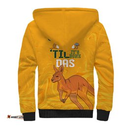 Personalised Matildas Australia Day Sherpa Hoodie Proud To Be Tillies Gold Version