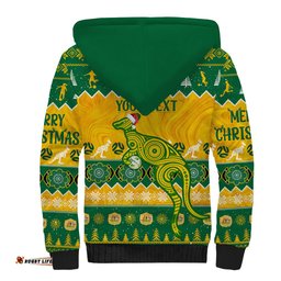 Personalised Australia Soccer Christmas Sherpa Hoodie All I Want For Xmas Is Matildas