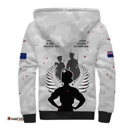 New Zealand ANZAC Day Sherpa Hoodie For The Nurse Lest We Forget