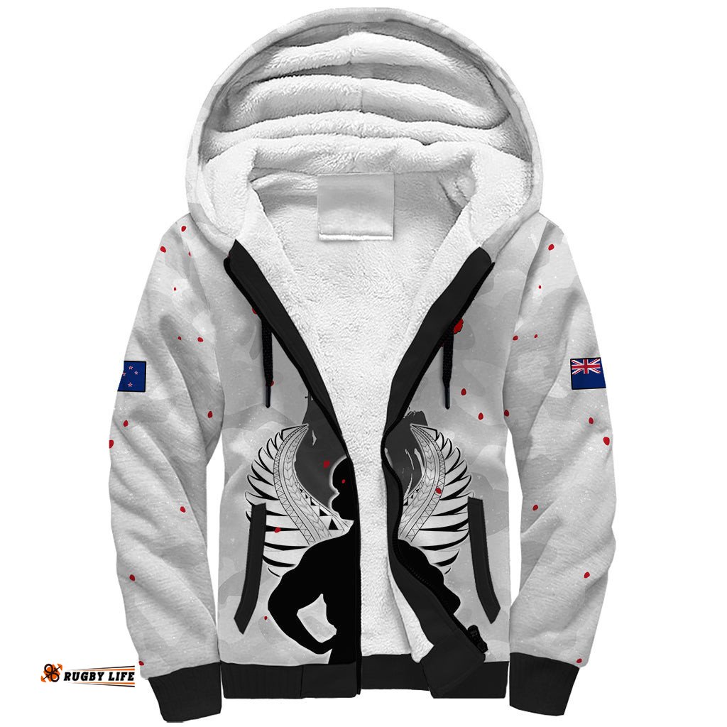 New Zealand ANZAC Day Sherpa Hoodie For The Nurse Lest We Forget