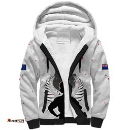 New Zealand ANZAC Day Sherpa Hoodie For The Nurse Lest We Forget