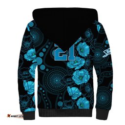 Strikers Cricket Never Forget Custom Sherpa Hoodie ANZAC Day with Poppy Aboriginal