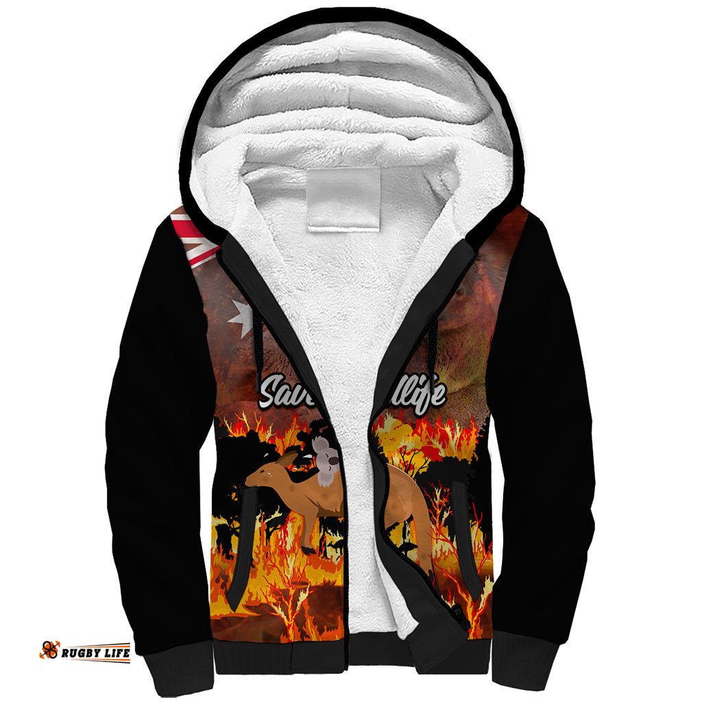 Save Wildlife Australia Sherpa Hoodie Bushfire Awareness