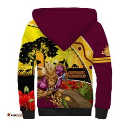 Broncos ANZAC Day Sherpa Hoodie Mascot Rosemary Starring Night Style
