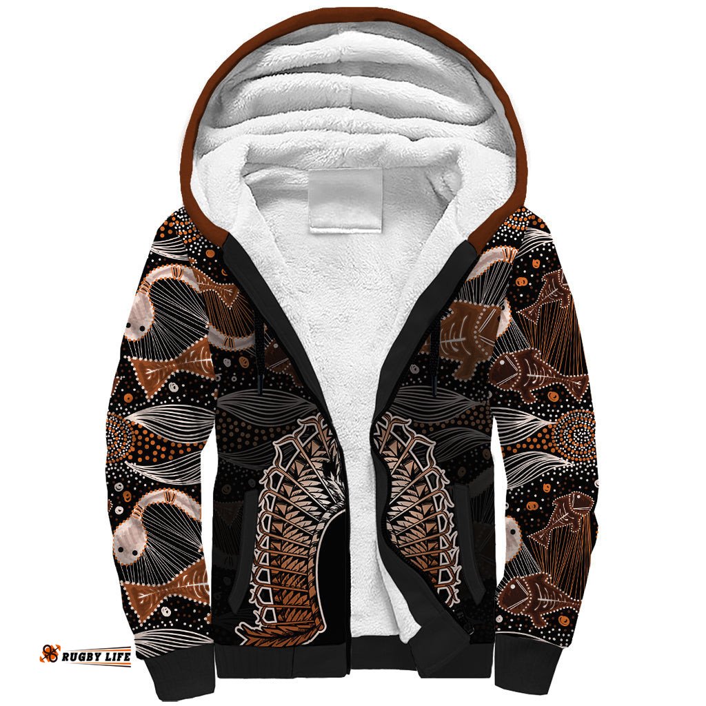 Torres Strait Islander NAIDOC 2024 Sherpa Hoodie Dhari Headdress Indigenous Cultural Spirit
