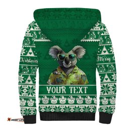 Personalised Australia Koala Christmas Sherpa Hoodie Santa Koala Stay Cool