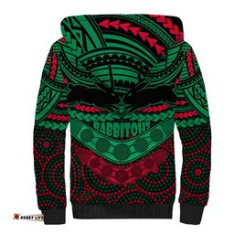 Rabbitohs Rugby Sherpa Hoodie Polynesian and Aboriginal Special Version