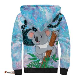 Australia Opal Koala Sherpa Hoodie Aussie Aboriginal Art