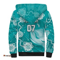 Custom Brisbane Cricket Indigenous Sherpa Hoodie Feel The Heat
