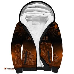 Custom Australia Wallabies Rugby Sherpa Hoodie The Starry Night Indigenous