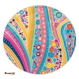 Australia Aboriginal Round Rug - Aboriginal Colourful Dots Inspired Round Rug
