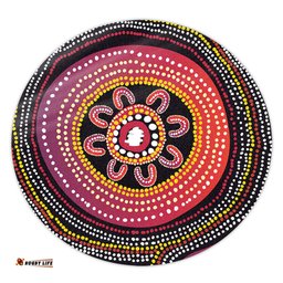 Australia Aboriginal Round Rug - Aboriginal Dot Art Design Round Rug