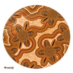 Australia Aboriginal Round Rug - Aboriginal Art Background Connection Concept Round Rug