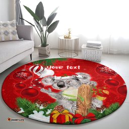 Personalised Koala Lover Round Carpet Australia Koalaty Merry Christmas Aboriginal