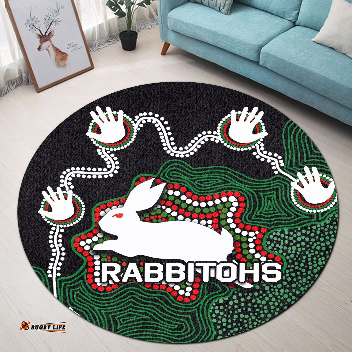 Rabbitohs Round Carpet Aboriginal