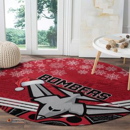Essendon Football Christmas Round Carpet Merry Xmas 2023 Mix Aboriginal Art
