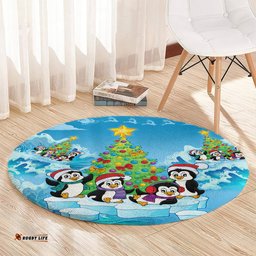 Its Penguin ing To Look A Lot Like Christmas Round Carpet