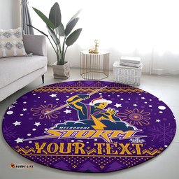 Custom Storm Rugby Round Carpet Chirstmas Vibe 2023