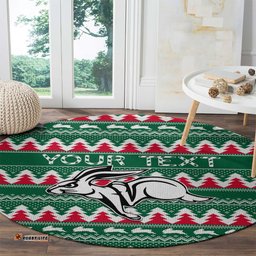 Personalised Rabbitohs Rugby Round Carpet Christmas Simple Vibe 2023
