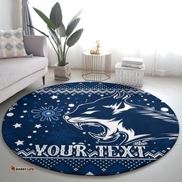 Custom Geelong Cats Football Round Carpet Christmas Vibe 2023