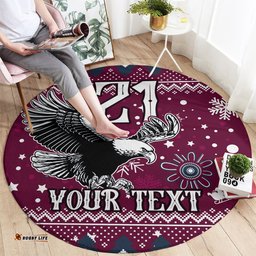 Custom Sea Eagles Rugby Round Carpet Manly Boys Victory 2023 Christmas Vibe