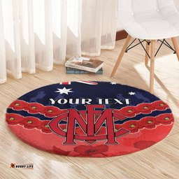 Custom Demons Football Round Carpet ANZAC Lest We Forget