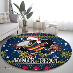 Custom Crows Football Round Carpet Christmas Vibe 2023