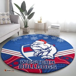 Bulldogs Football Christmas Round Carpet Merry Xmas 2023 Mix Aboriginal Art