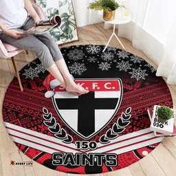 St Kilda Football Christmas Round Carpet Merry Xmas 2023 Mix Aboriginal Art