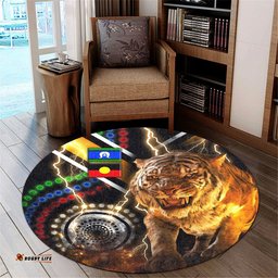 Wests Tigers Naidoc Week Round Carpet Version Aboriginal Tiger 3D