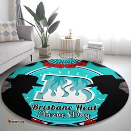 Brisbane Heat ANZAC 2024 Round Carpet Lest We Forget Poppy Mix Camouflage