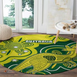 Australia Cricket Round Carpet Go Aussie World Cup 2023 Aboriginal Style Unique