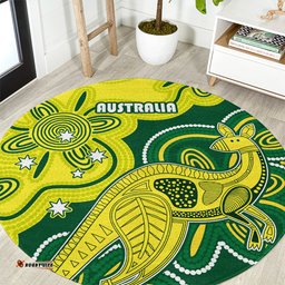 Australia Cricket Round Carpet Go Aussie World Cup 2023 Aboriginal Style Unique
