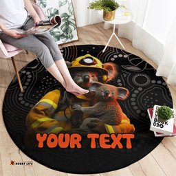 Personalised Paws For Australia Round Carpet Bushfire Awareness Indigenous Aboriginal