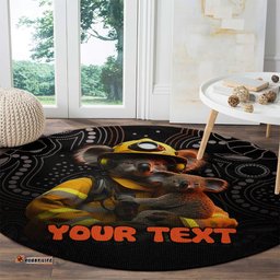 Personalised Paws For Australia Round Carpet Bushfire Awareness Indigenous Aboriginal