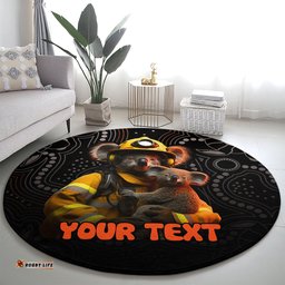 Personalised Paws For Australia Round Carpet Bushfire Awareness Indigenous Aboriginal