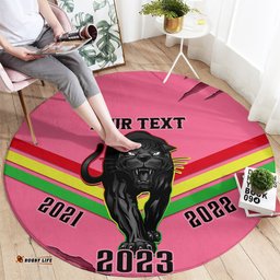 Personalised NRL Panthers Round Carpet Premiers 2023 Three Peat Proud Of Our Boys Pink