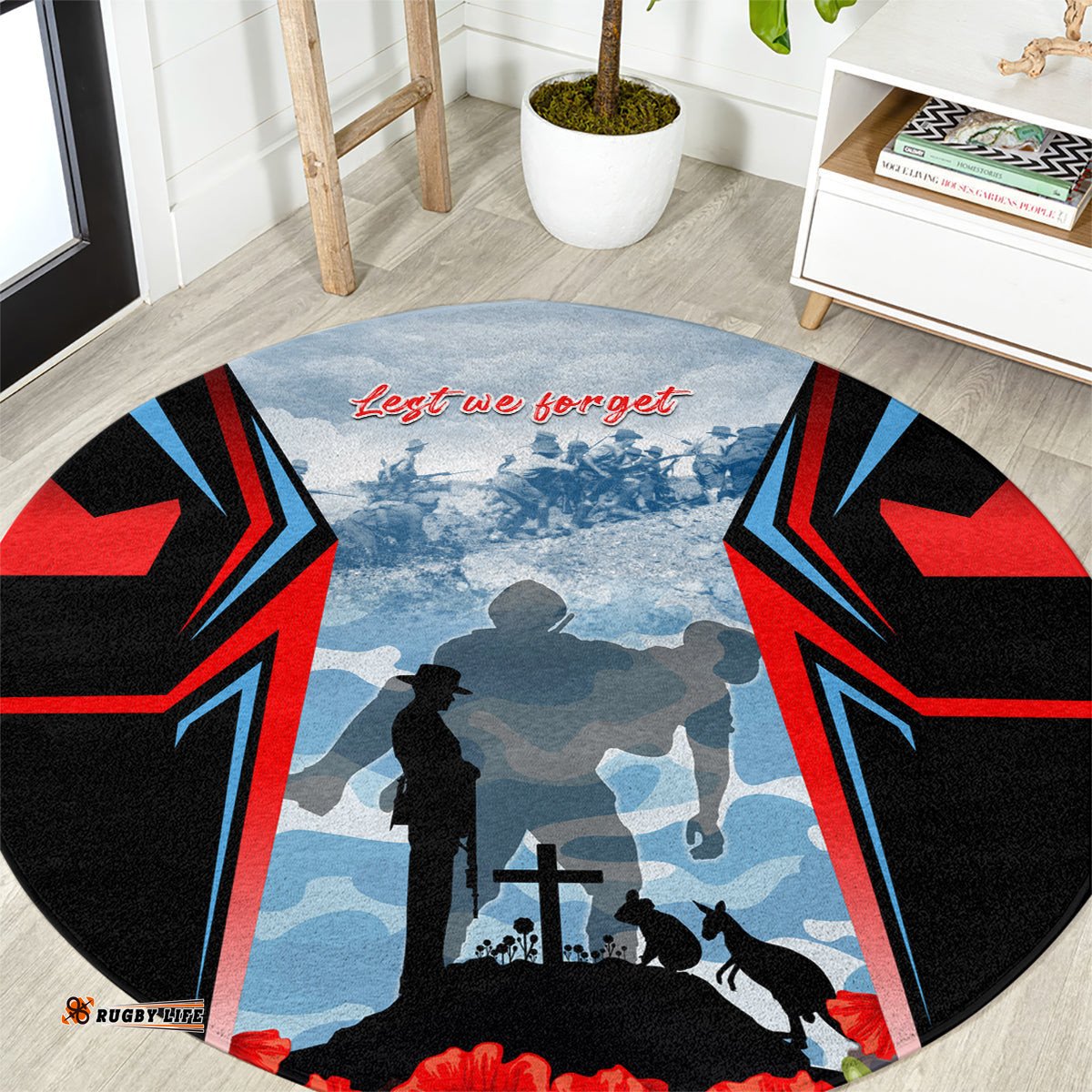 Australia ANZAC Day Round Carpet Gallipoli Soldiers Simple Style