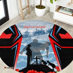 Australia ANZAC Day Round Carpet Gallipoli Soldiers Simple Style