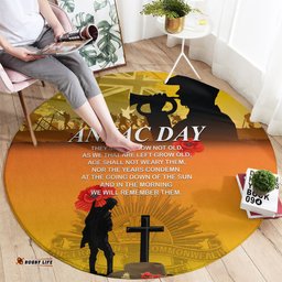 Australia ANZAC Day Round Carpet Gallipoli Lest We Forget LT03