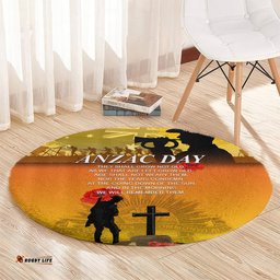 Australia ANZAC Day Round Carpet Gallipoli Lest We Forget LT03