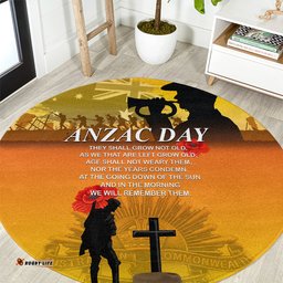 Australia ANZAC Day Round Carpet Gallipoli Lest We Forget LT03