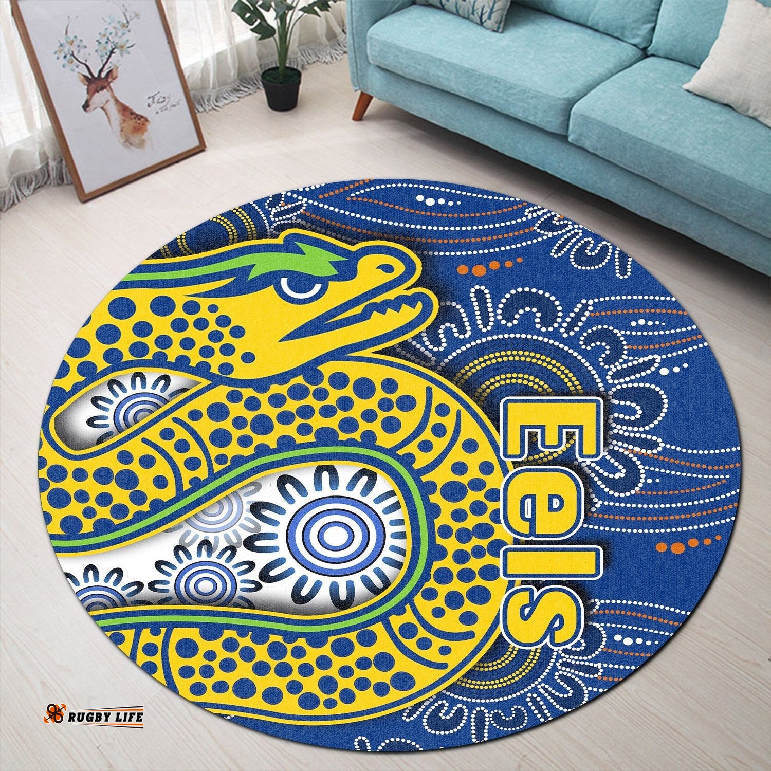 Parramatta Eels Round Carpet Indigenous