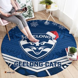 Geelong Football Christmas Round Carpet Merry Xmas 2023 Mix Aboriginal Art